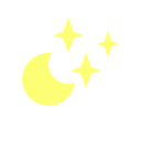 Stars, Moon Black icon