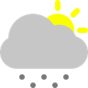 Snow, sun, Cloud Silver icon