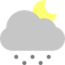 Moon, Snow, Cloud Silver icon