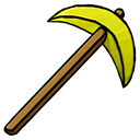 gold, pickaxe Black icon