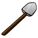 shovel, iron Black icon