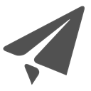 paper plane, send, Plane DarkSlateGray icon
