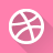 dribbble HotPink icon