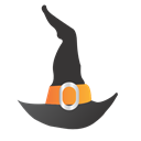 hat, halloween, witch Black icon