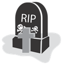 halloween, Rip, graveyard DarkSlateGray icon