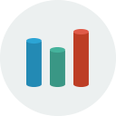 statistic, Analytics, chart, Bars WhiteSmoke icon