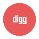 modern, red, Digg, Circular IndianRed icon