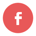 Facebook, modern, Circular, fb, red IndianRed icon