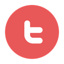 Tw, modern, Circular, twitter IndianRed icon