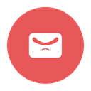 Email, Hotmail, modern, mail, Circular, gmail, red IndianRed icon