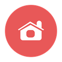 Main, index, mainpage, red, Circular, Home, modern IndianRed icon