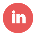 modern, In, Linkedin, Circular, ln IndianRed icon