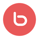 red, Bebo, modern, Circular, B IndianRed icon