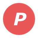 online, online-pay, red, pay, P, paypal, modern, Circular IndianRed icon