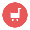 tray, buy, Cart, modern, shopping, Purchase, red, Circular IndianRed icon