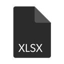 File, Format, xlsx, Extension DarkSlateGray icon