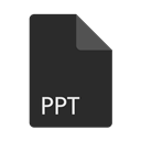 File, Format, Extension, ppt DarkSlateGray icon