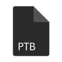 Extension, File, ptb, Format DarkSlateGray icon