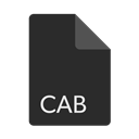 File, Format, Cab, Extension DarkSlateGray icon