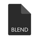 File, Blend, Extension, Format DarkSlateGray icon