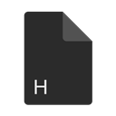 File, H, Format, Extension DarkSlateGray icon