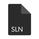 sln, Extension, Format, File DarkSlateGray icon