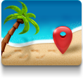 Maps, Beach DarkCyan icon