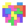 tetris, Heart HotPink icon