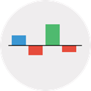 Analytics, chart, keynote, Down WhiteSmoke icon