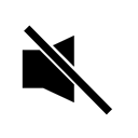 off, volume, speaker, Mute Black icon