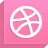 dribbble HotPink icon