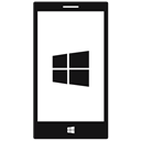 smart phone, windows phone Black icon