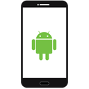 Android, smart phone Black icon