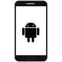 smart phone, Android Black icon