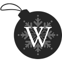 Ball, christmas, wikipedia DarkSlateGray icon