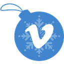Vimeo, Ball, christmas SteelBlue icon