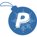 paypal, christmas, Ball SteelBlue icon