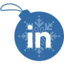 Ball, christmas, Linkedin SteelBlue icon