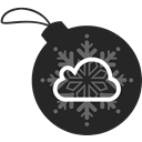 christmas, Cloud, icloud, Ball DarkSlateGray icon
