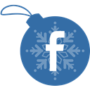 Facebook, christmas, Ball SteelBlue icon
