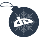 christmas, Ball, Deviantart DarkSlateGray icon
