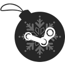 christmas, steam, Ball DarkSlateGray icon