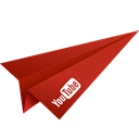 video, youtube, Origami, social media, paper plane, red Black icon