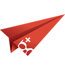 Origami, + google plus, social media, google, google plus, Google+, paper plane, Googleplus Black icon