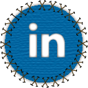 Patch, Social, Linkedin, Linked in, seam, yama, social network Teal icon