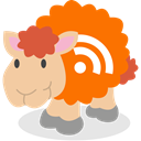 Sheep, Rss, social network DarkOrange icon