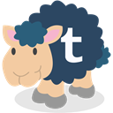 Tumblr, social network, Sheep DarkSlateGray icon