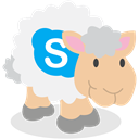 social network, Sheep, Skype WhiteSmoke icon