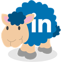 Sheep, social network, Linkedin DarkCyan icon
