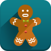 Man cookies, new year Teal icon